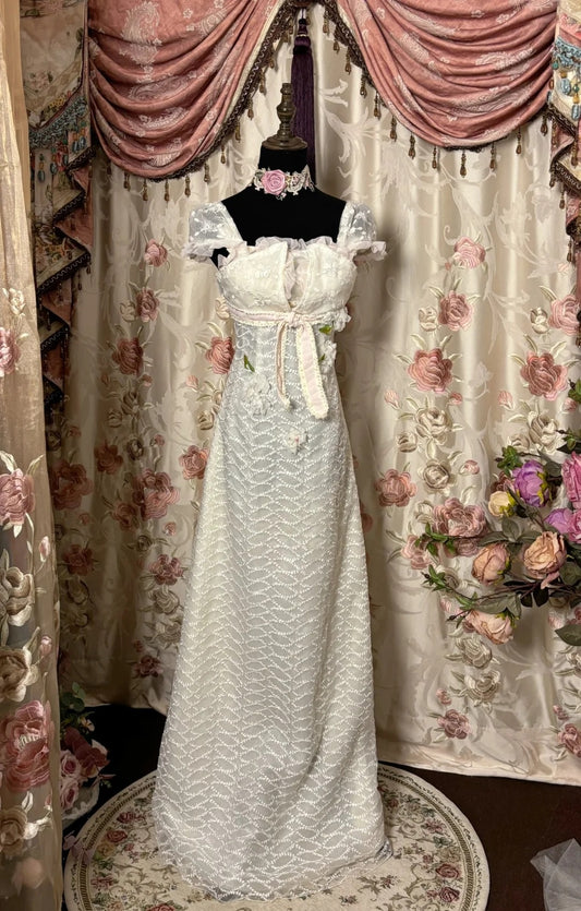 Chic Spaghetti Strap Sheath Prom Dress Lace Appliques Formal Dresses AP2821