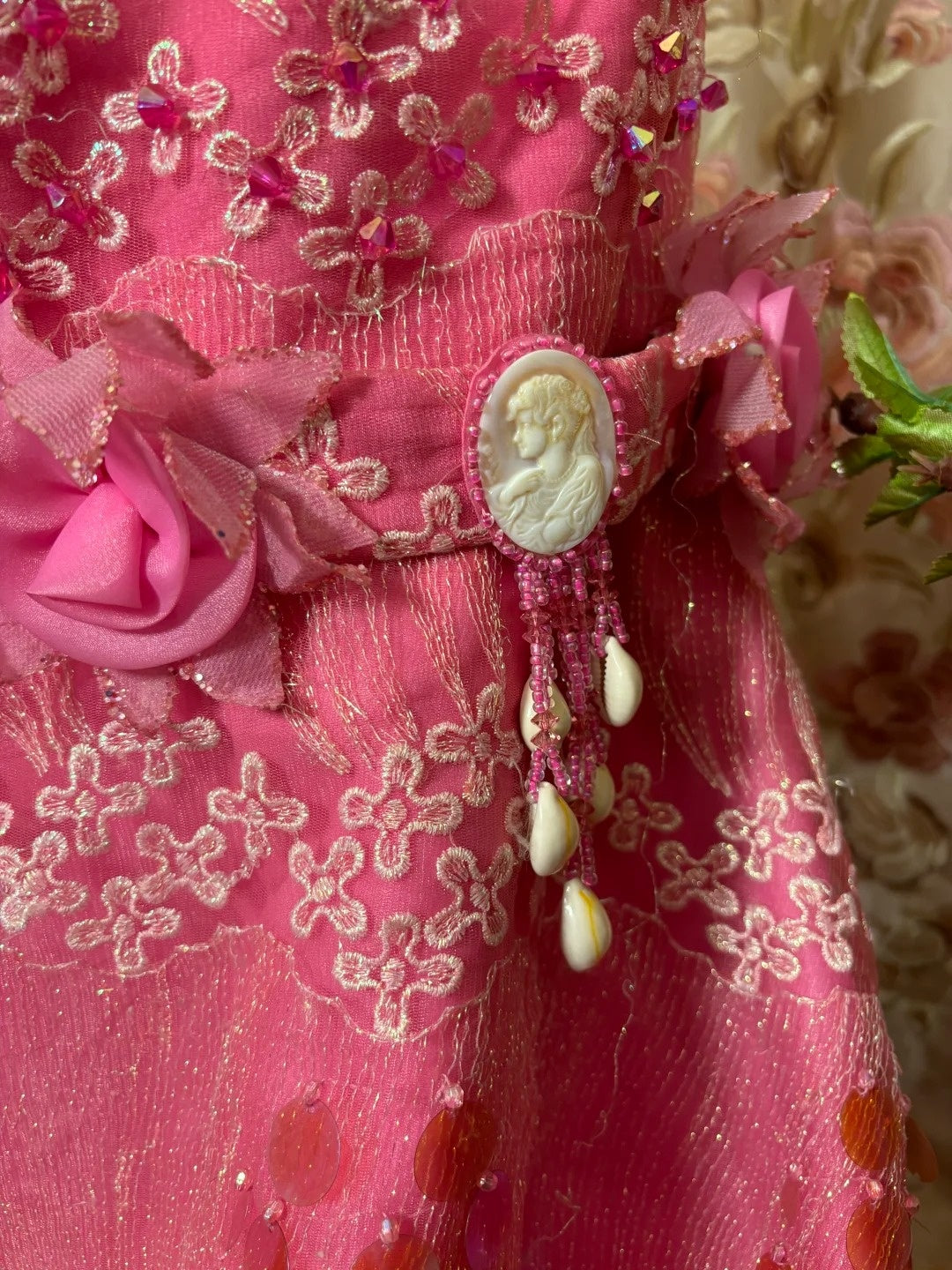 Dopamine Style Spaghetti Strap Mermaid Prom Dress Sequins Applique Tulle Crystals Formal Dresses AP2855