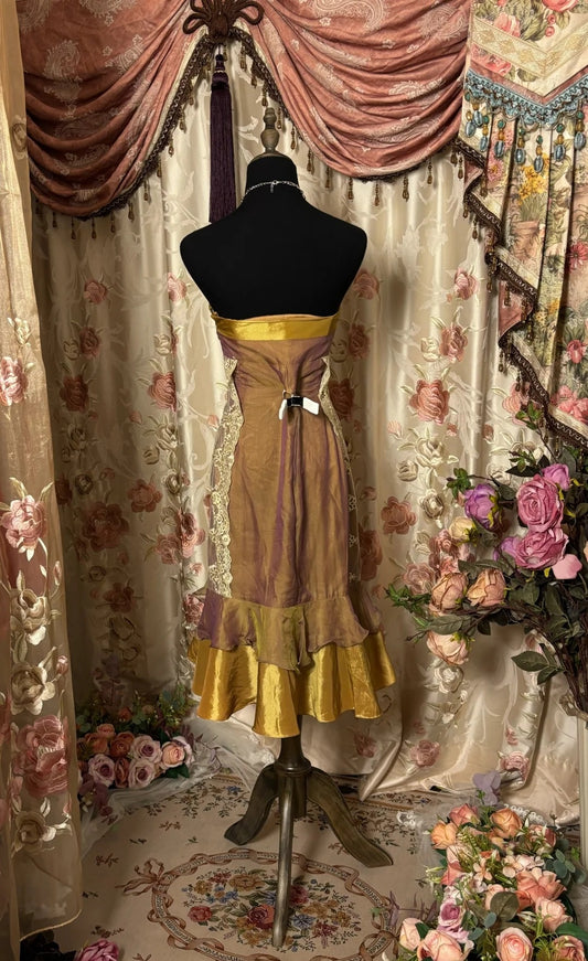 Dreamy Strapless Sheath Birthday Outfits Lace Sequins Crystals Ruched Homecoming Dress AP2888