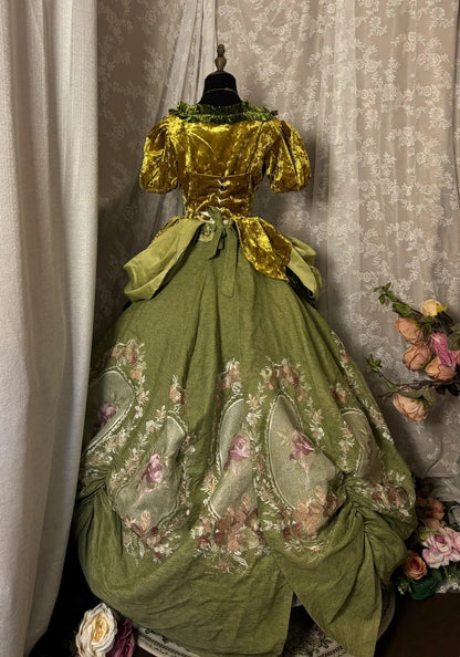 Flattering A-Line V Neck Prom Dress Embroidery Slit Evening Dresses AP2911