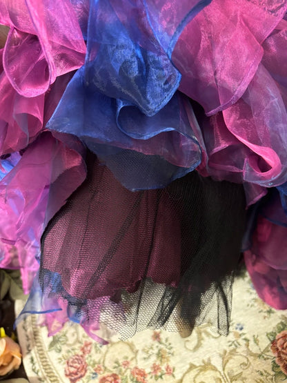 Maximalism A-Line Strapless Sweet 16th Gowns Ruffled Tulle Appliques Prom Dress AP2927