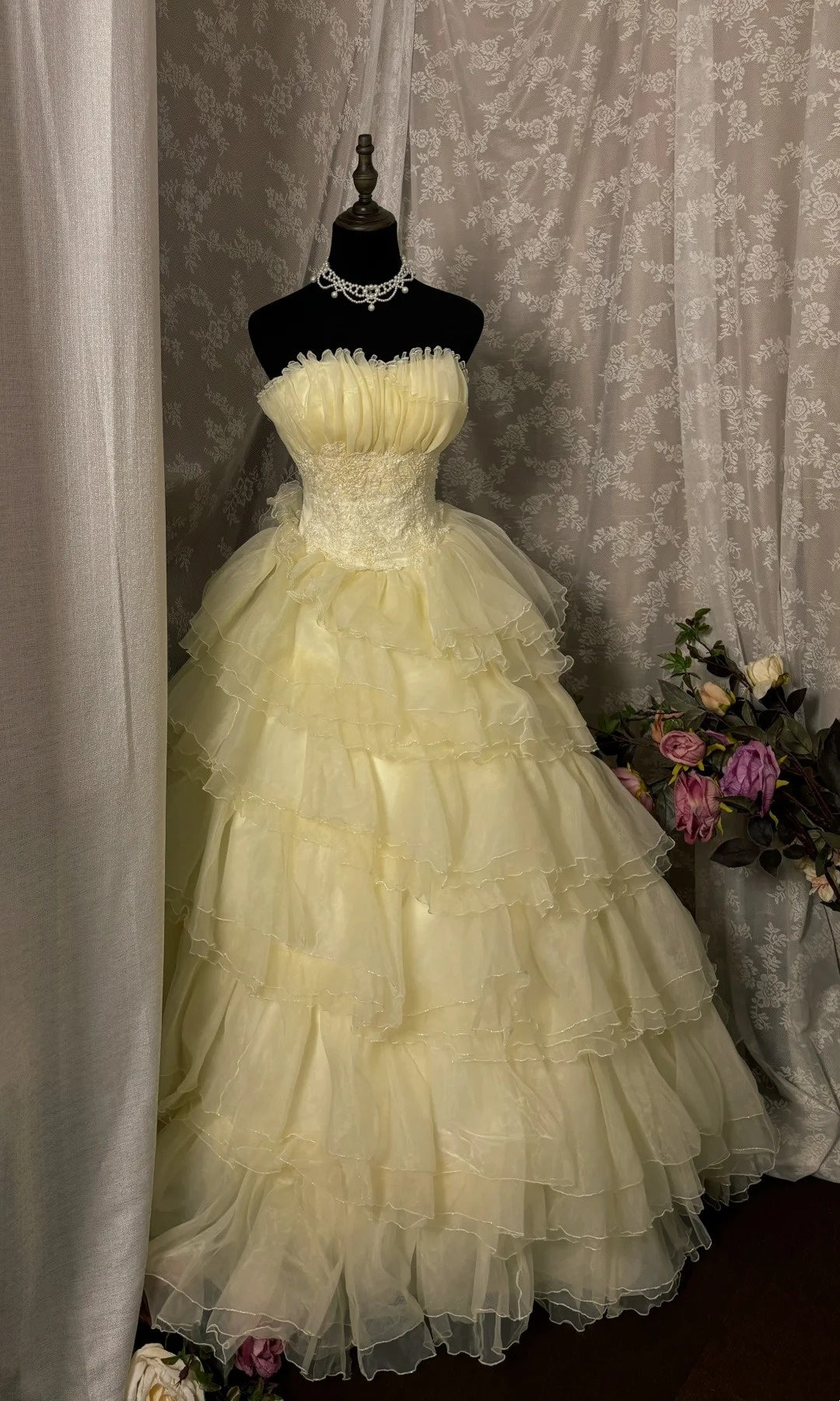 Fantastic A-Line Strapless Sweet 16th Dress Beading Appliques Sequins Tulle Prom Dress AP2936