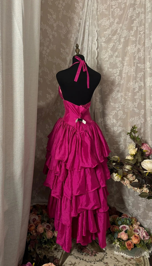 Gorgeous A-Line Halter Neck Birthday Gowns Crystals Tiered Homecoming Dress AP2944