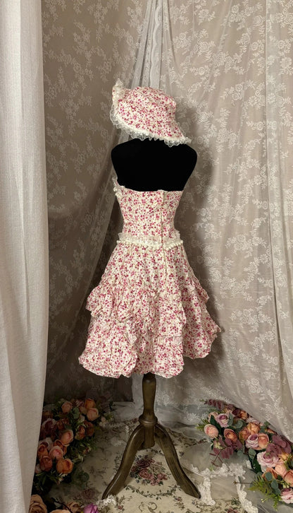 Fashionable Strapless A-Line Birthday Gowns Lace Floral Homecoming Dress AP2951