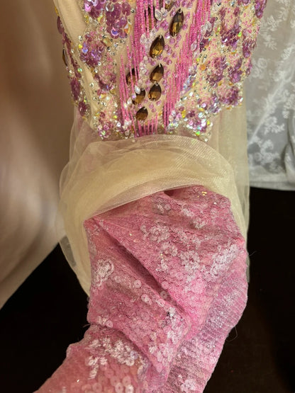 Dramatic Strapless Mermaid Evening Gowns Sequins Crystals Lace Beadings Long Prom Dress AP3051