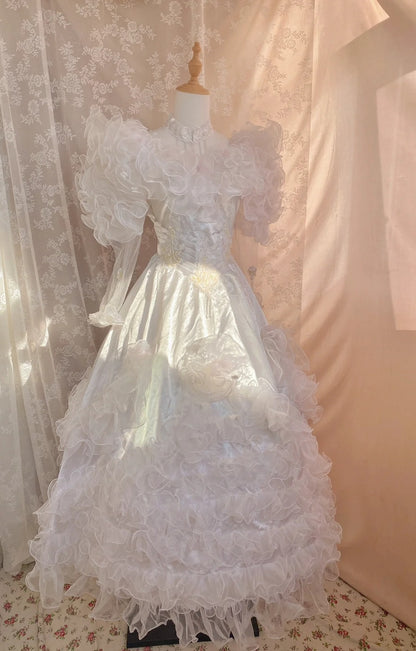 Fashionable Square Neck A-Line Sweet 16th Gowns Beadings Sequins Ruffled Tulle Prom Dress AP3056