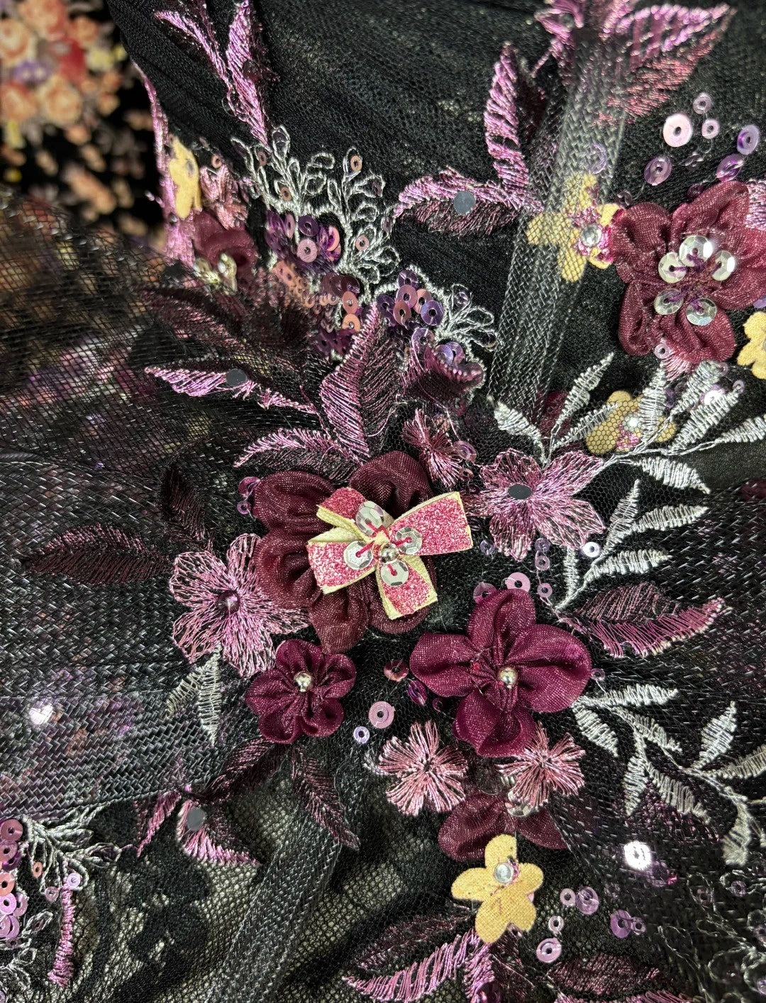 Stylish Strapless A-Line Sweet 16th Dresses Lace Sequins Appliques Embroidery Prom Dress AP3068