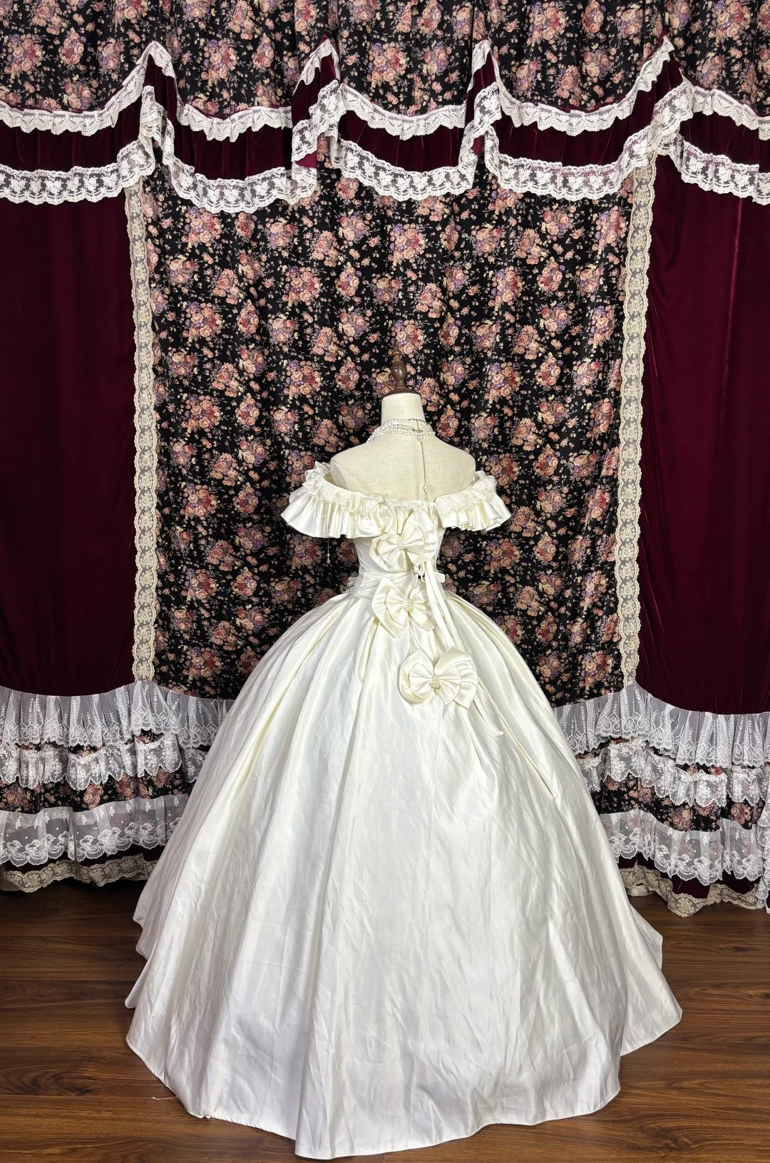 Flattering Off-Shoulder A-Line Bridal Dress Bows Crystals Beads Lace Sequins Wedding Dress AP3071