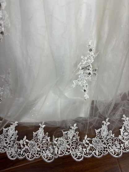 Fabulous Strapless Mermaid Bridal Gowns Rhinestones Appliques Sequins Beading Wedding Dress AP3086