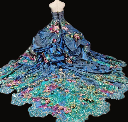 Sheen Sweetheart Neck A-Line Formal Gowns Appliques Sequins Beads Rhinestones Prom Dress AP3100