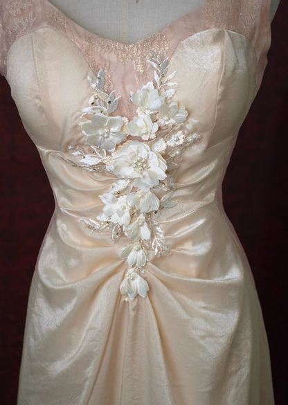 Trendy Sheath Spaghetti Strap Ombre Evening Gowns Appliques Beads Backless Prom Dress AP3126