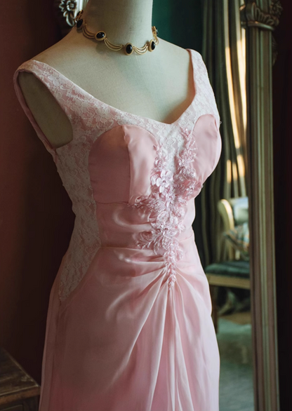 Sexy Spaghetti Strap Sheath  Evening Gowns Appliques Beads Lace Ruched Prom Dress AP3128