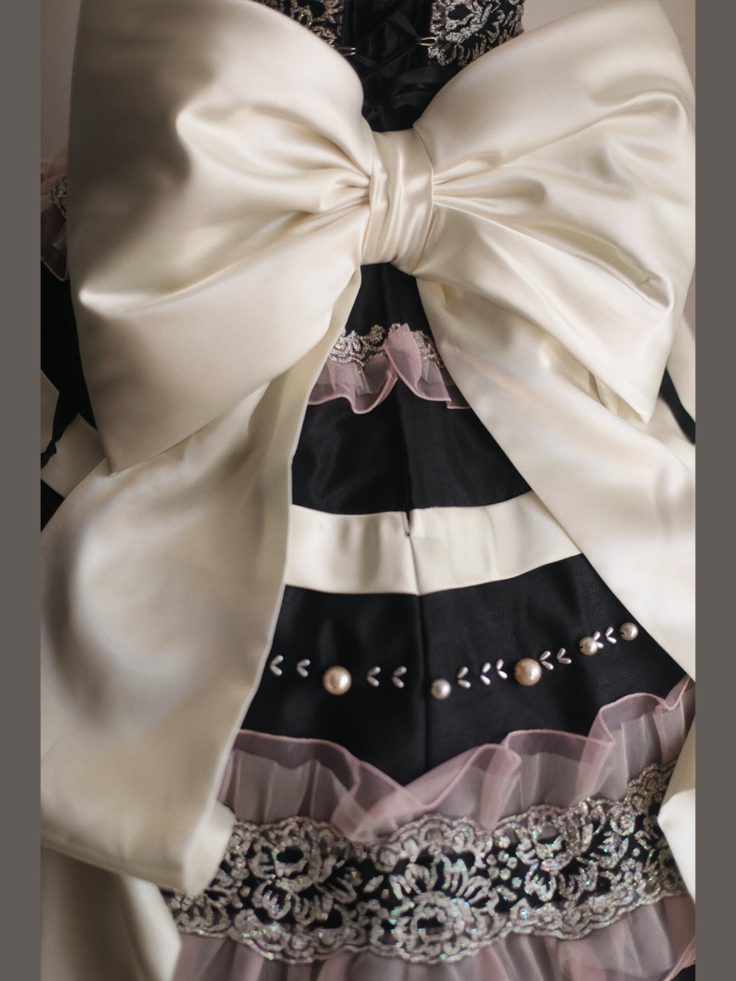 French Style Strapless A-Line Long Evening Gowns Bows Beads Lace Sequins Prom Dress AP3165