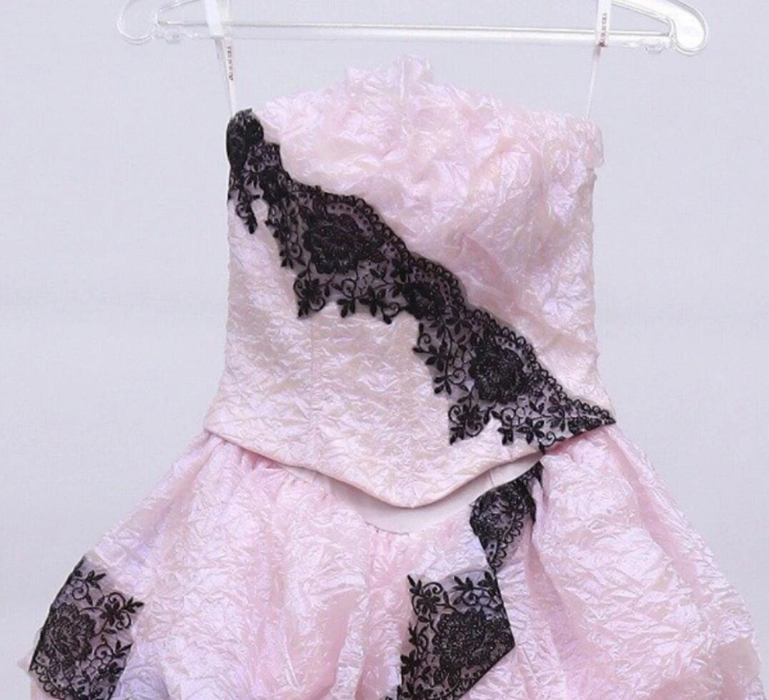 Charming Strapless A-Line Long Sweet 16th Gowns Lace Handmade Flowers Beads Prom Dress AP3166