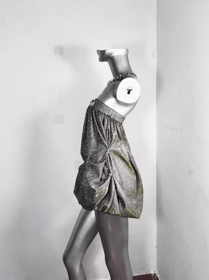 Attractive Strapless A-Line Birthday Gowns Sequins Puffy Homecoming Dress AP3179