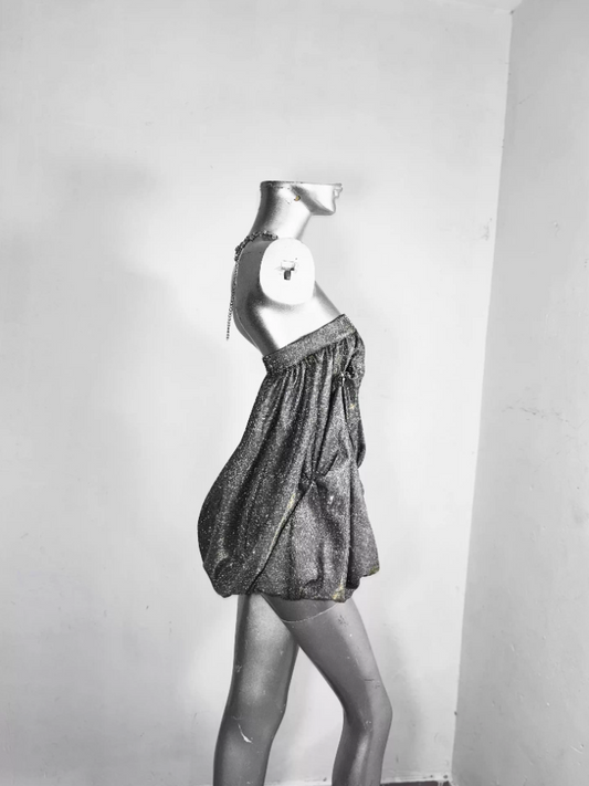 Attractive Strapless A-Line Birthday Gowns Sequins Puffy Homecoming Dress AP3179