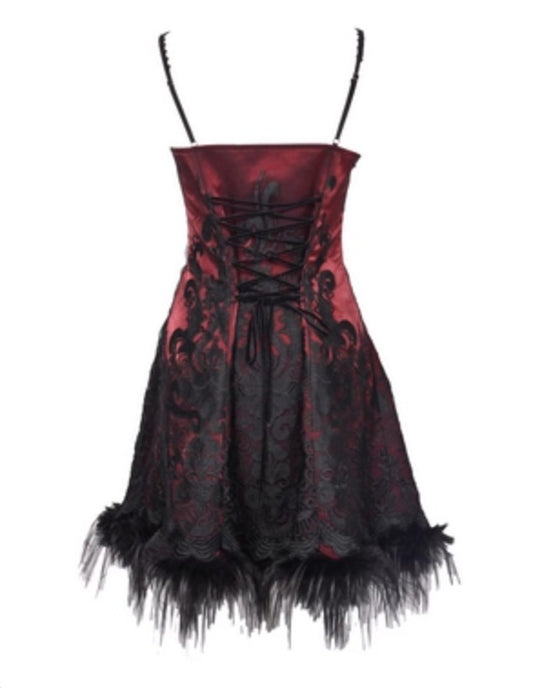 Luxurious Spaghetti Straps A-Line Birthday Gowns Appliques Bow Feather Homecoming Dress AP3194