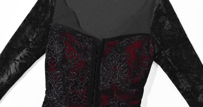 Luxury Mermaid V-Neck Evening Dresses Sequins Lace Long Sleeve Prom Dress AP3195