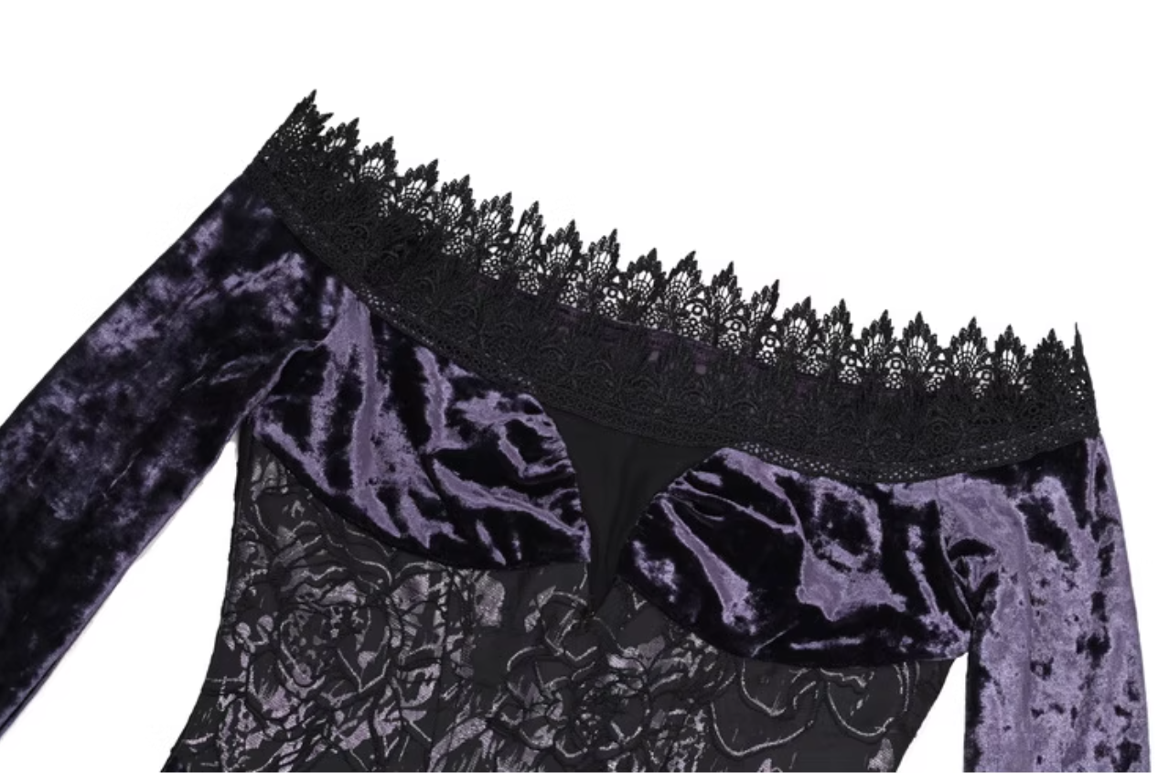 Sweet Off Shoulder Sheath Evening Dresses With Slit Lace Appliques Long Sleeve Prom Dress AP3200