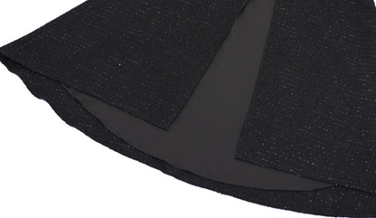 Dreamy Mermaid Halter Neck Formal Dresses Sequins Bow Slit Black Prom Dress AP3204