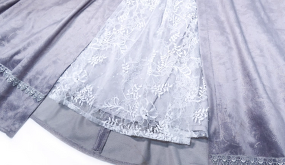 Ethereal Sweetheart Neck A-Line Evening Dresses Long Sleeve Lace Bow Jacquard Prom Dress AP3205