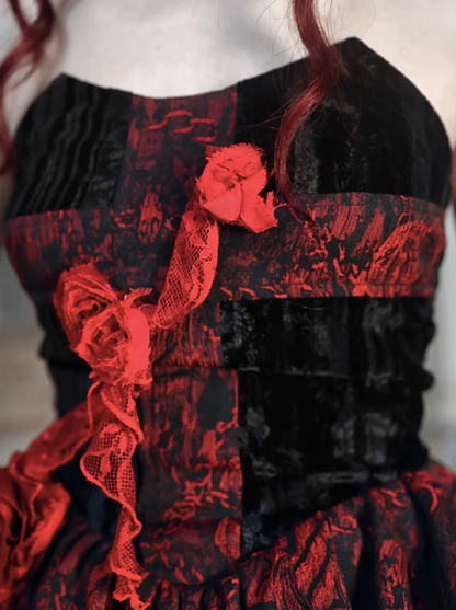 Glam Strapless A-Line Birthday Gowns Appliques Jacquard Tiered Homecoming Dress AP3208