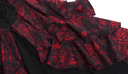 Dramatic Off Shoulder A-Line Birthday Gowns Jacquard Lace Ruffled Homecoming Dress AP3210