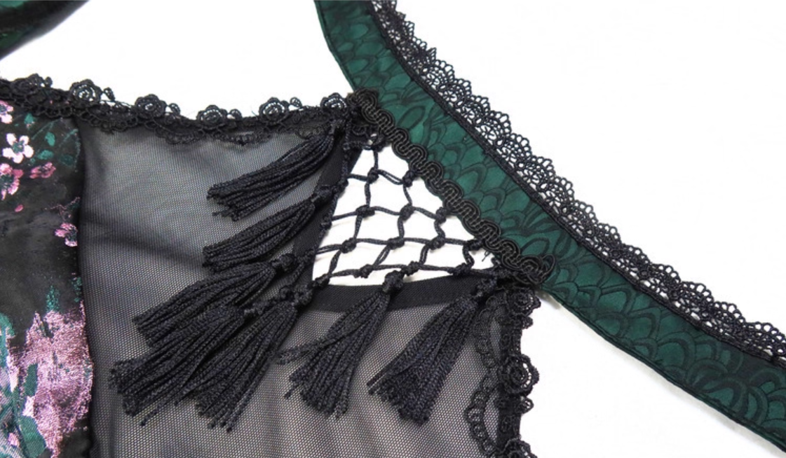 Novelty Halter Neck Sheath Evening Dress Jacquard Tassel Belt Slit Prom Dress AP3212