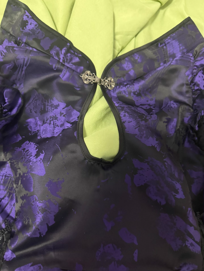 Oriental Style A-Line Mandarin Collar Birthday Dress Jacquard Tassel Homecoming Dress AP3218