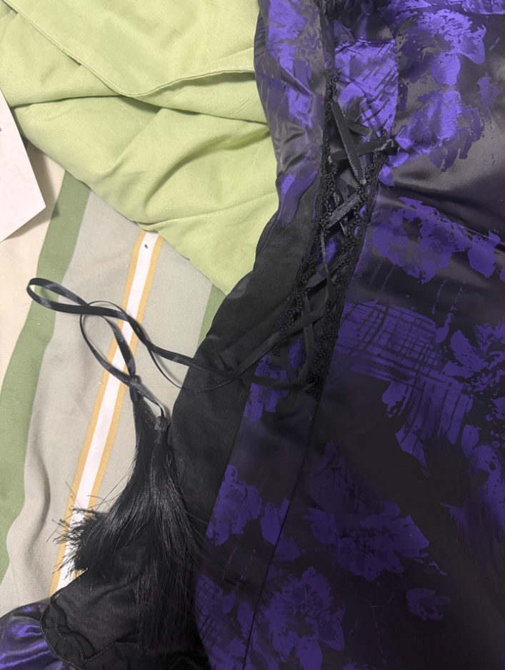 Oriental Style A-Line Mandarin Collar Birthday Dress Jacquard Tassel Homecoming Dress AP3218