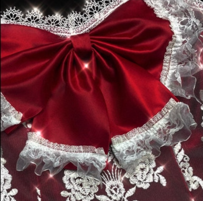 Charming Spaghetti Straps A-Line Birthday Gowns Bow Feather Lace Red Homecoming Dress AP3219