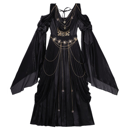 Adorable Sparkly A-Line Square Neck Evening Dresses Chain Sequins Black Prom Dress AP3222