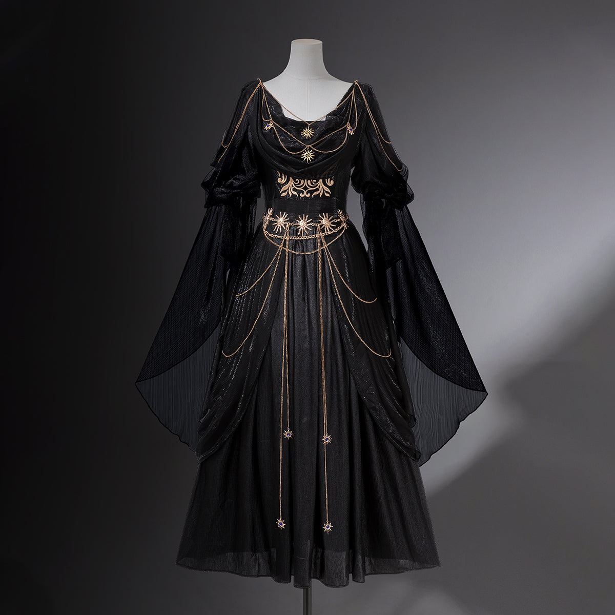 Adorable Sparkly A-Line Square Neck Evening Dresses Chain Sequins Black Prom Dress AP3222