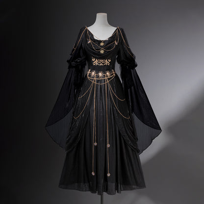 Adorable Sparkly A-Line Square Neck Evening Dresses Chain Sequins Black Prom Dress AP3222