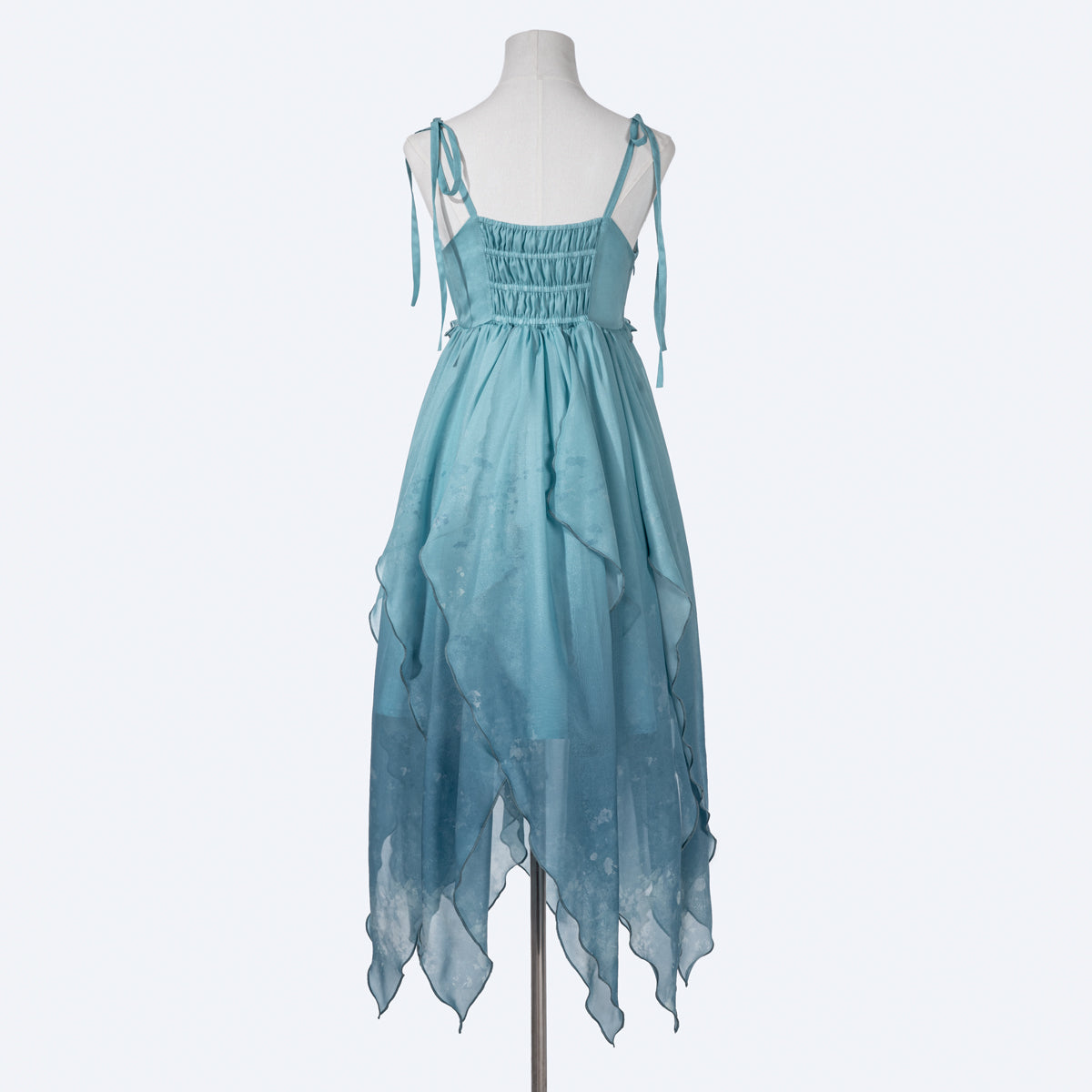 Flowy Spaghetti Straps A-Line Birthday Dress Beading Appliques Ruffles Slit Homecoming Dress AP3224