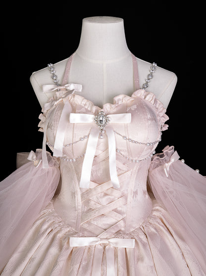 Playful Spaghetti Straps A-Line Birthday Dress Bow Beading Crystals Homecoming Dress AP3225