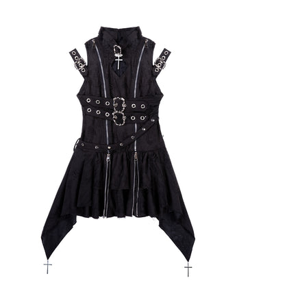 Stylish A-Line High Collar Birthday Dress Zipper Cutout Homecoming Dress AP3226