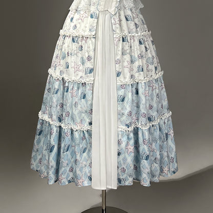 Adorable A-Line Spaghetti Strap Evening Dresses Lace Tassel Bow Tiered Prom Dress AP3227