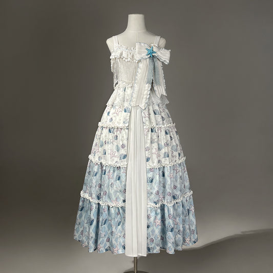 Adorable A-Line Spaghetti Strap Evening Dresses Lace Tassel Bow Tiered Prom Dress AP3227