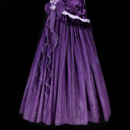 Bling A-Line Spaghetti Strap Evening Dresses Handmade Flowers Beading Sequins Velvet Tulle Prom Dress AP3228