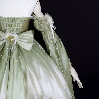 Fitted A-Line Halter Neck Birthday Gowns With Sleeve Appliques Beading Bow Homecoming Dress AP3229