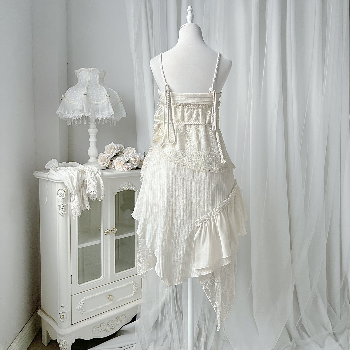 Sexy Spaghetti Straps A-Line Birthday Dress Lace Handmade Flowers Homecoming Dress AP3234