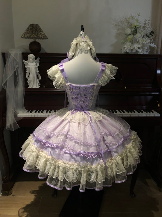 Romantic Spaghetti Straps A-Line Birthday Gowns Bows Lace Ruffled Homecoming Dress AP3243