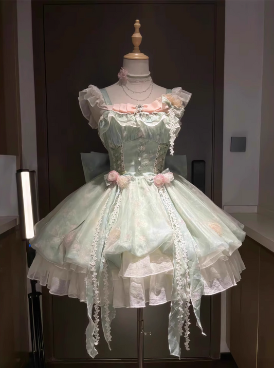 Luxury A-Line Spaghetti Straps Birthday Dress  Bow Pearls Appliques Homecoming Dress AP3251