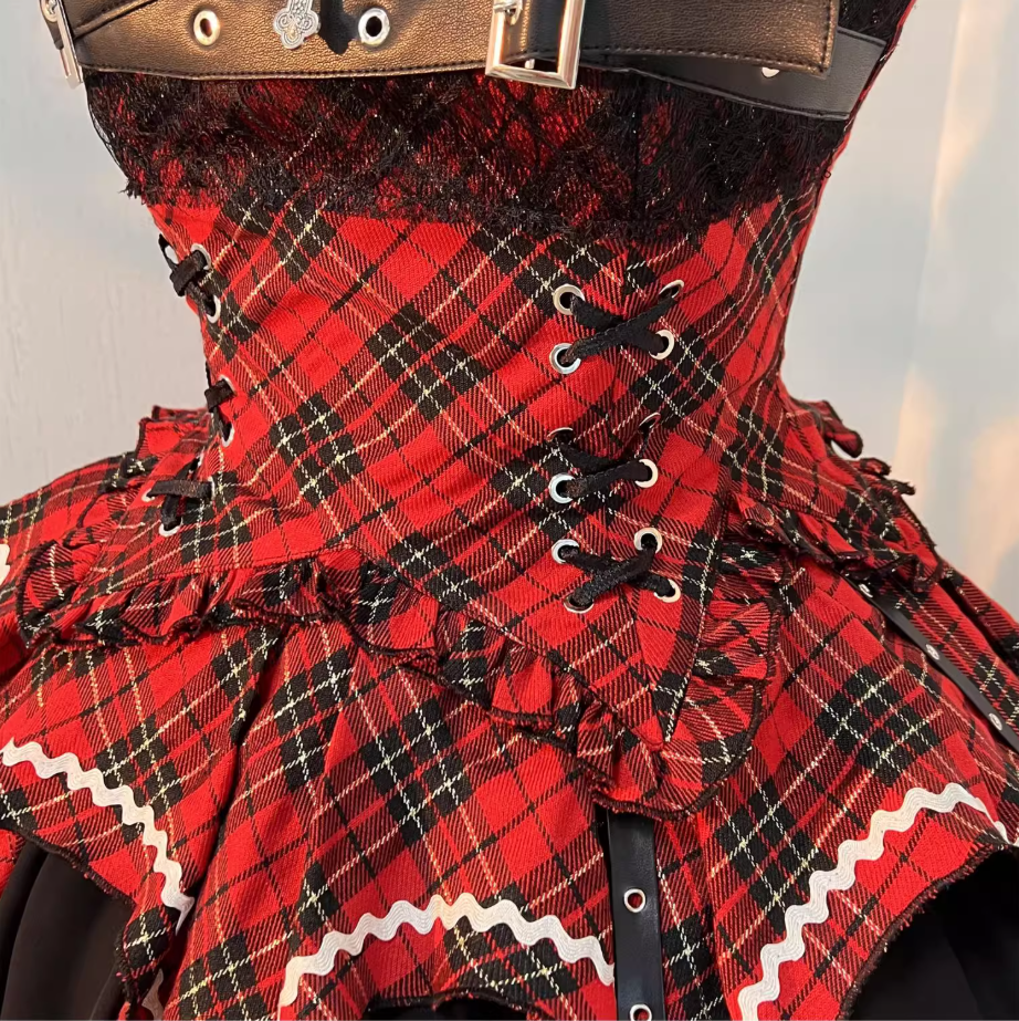 Hot Girls Plaid Strapless A-Line Birthday Dress Belt Bow Tulle Homecoming Dress AP3257