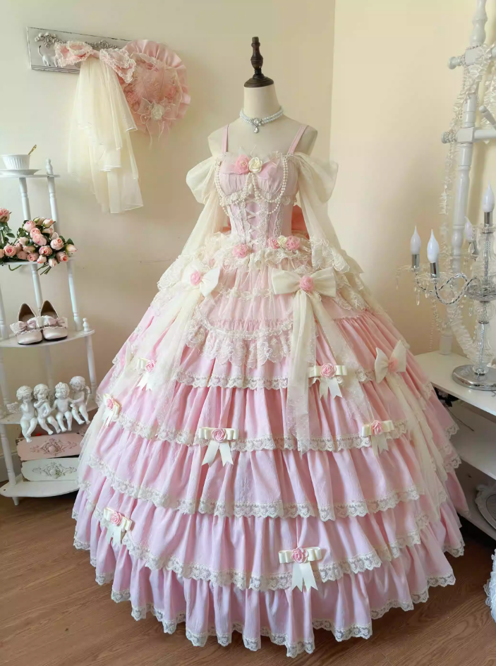 Vintage A-Line Spaghetti Strap Tulle Prom Dress Long Sleeve Bows Handmade Flowers Beading Lace Evening Dresses AP3258