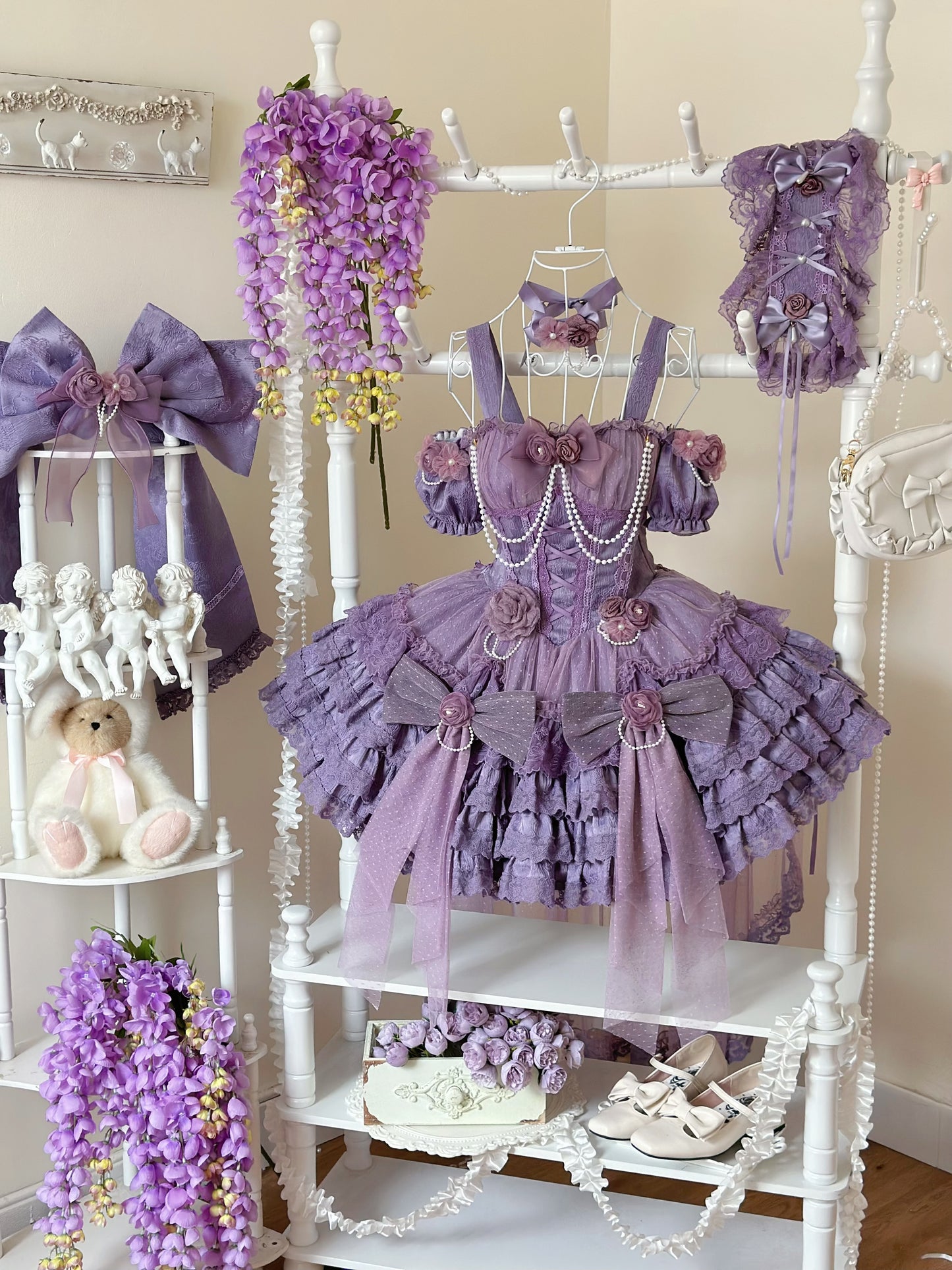 Artistic Spaghetti Straps A-Line Birthday Dress Beading Bows Handmade Flowers Homecoming Dress AP3259