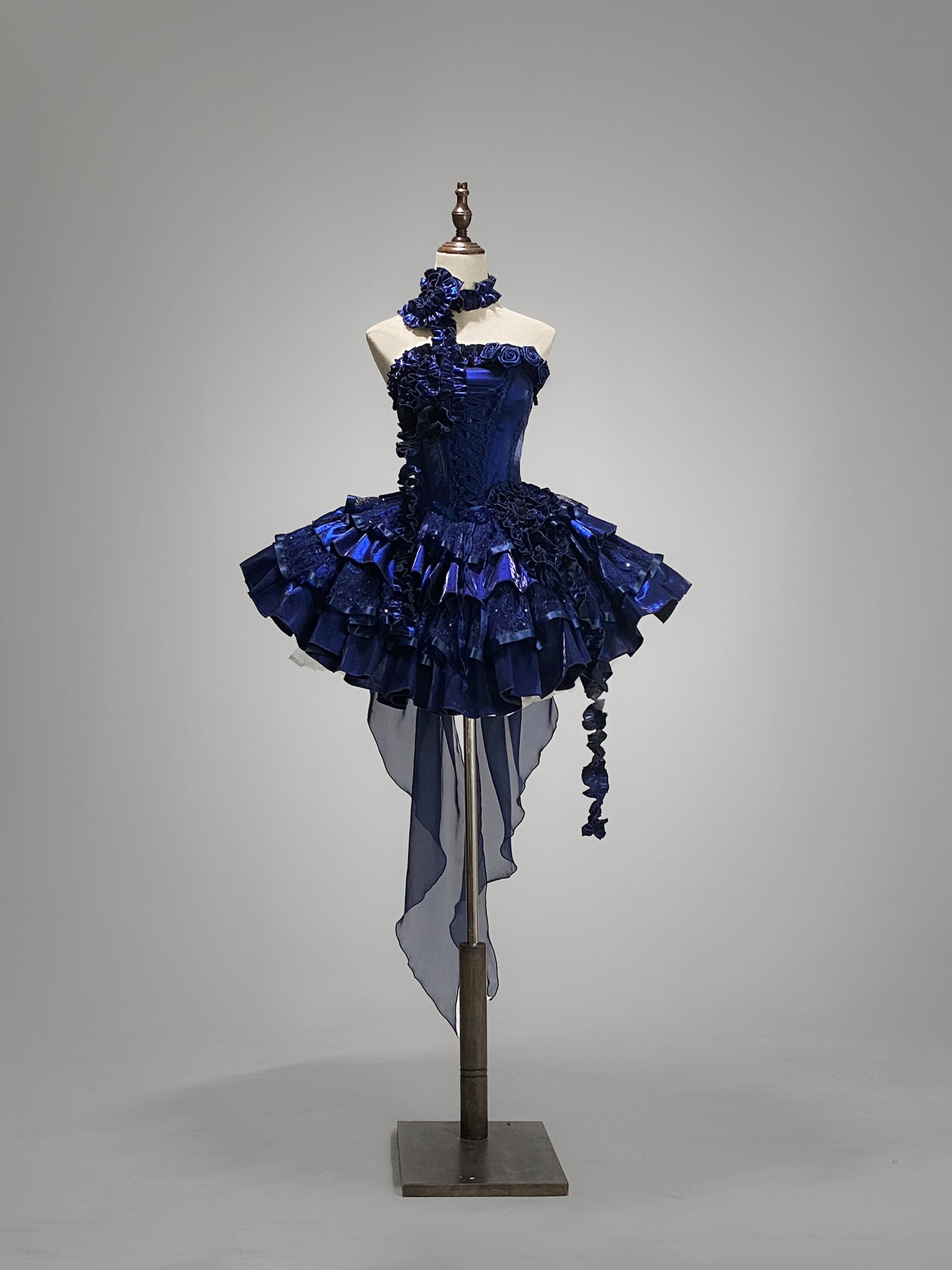 French Style A-Line Halter Neck Tiered Birthday Dresses Sequins Handmade Flowers Bow Homecoming Dress AP3273