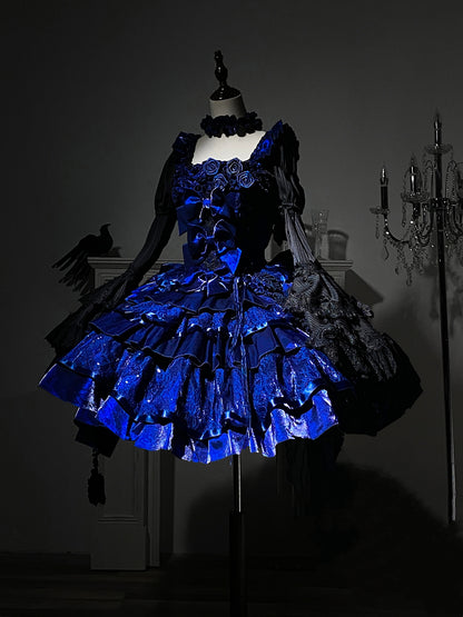 Bling A-Line Square Neck Long Sleeve Birthday Gowns Sequins Handmade Flowers Bows Homecoming Dress AP3276