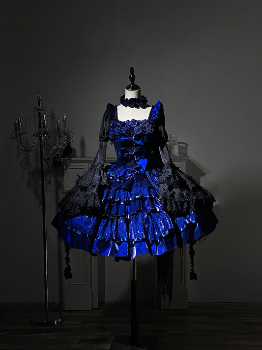 Bling A-Line Square Neck Long Sleeve Birthday Gowns Sequins Handmade Flowers Bows Homecoming Dress AP3276